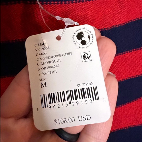 Free People We The Free Into The Blue Pullover Red Combo Medium Wool Blend New - Picture 7 of 11